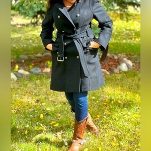 Wool Coat ~Worthington Wool double breasted Coat Size Medium